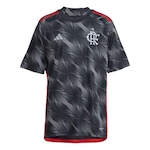 Camisa do Flamengo III 24 adidas - Infantil CINZA