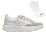 Tênis Fila Tormo Classic + Par de Meia - Feminino BRANCO/AMARELO