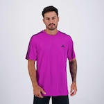 Camiseta adidas Essentials 3 Listras - Masculina ROXO