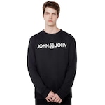 Blusão de Moletom John John New Basic Reto In24 - Masculino PRETO