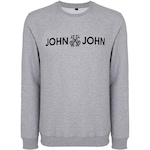 Blusão de Moletom John John New Basic In24 Mescla - Masculino CINZA