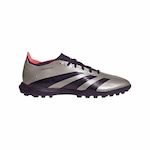 Chuteira Society adidas Predator 24 League Low - Adulto PRATA/ROXO