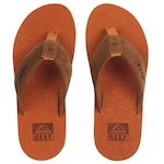 Chinelo Reef Smoothy Suede Caramel - Masculino MARROM