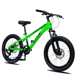 Bicicleta Mtb Aro 20 Krw - Câmbio 7 Velocidades L20 - Infantil VERDE/PRETO