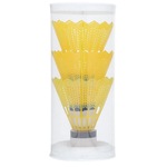 Tubo de Peteca Badminton Hyper em Nylon - 3 Unidades AMARELO