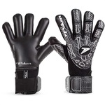 Luva de Goleiro Poker Campo Profissional Hug Flex 4 - Adulto PRETO