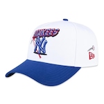 Boné Aba Curva New Era Mlb New York Yankees World Of Logos - Snapback - Adulto BRANCO