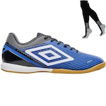 Chuteira Futsal Umbro Gravity + Meião - Masculina AZUL/PRETO