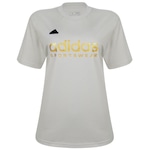 Camiseta adidas Tiro Feminina CINZA/OURO