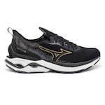 Tênis Mizuno Wave Mirai 6 - Masculino PRETO/OURO