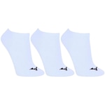 Meia Mizuno Basic sem Cano Training - 3 Pares - Masculina BRANCO/PRETO