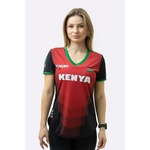 Camiseta Feminina Hupi Kenya Soul PRETO/VERMELHO