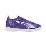 Chuteira Futsal Puma Ultra 5 Play Jr Infantil AZUL/ROSA