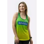 Camiseta Regata Hupi Brasil Pace - Feminina VERDE/AMARELO