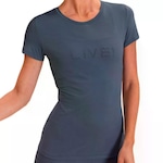 Camiseta Live Icon Comfort - Feminina AZUL ESCURO