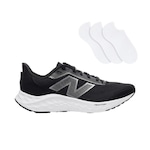 Kit Tênis New Balance Fresh Foam Arishi V4 Masculino + 3 Pares de Meias PRETO/PRATA