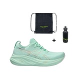 Kit Tênis Asics Gel-Nimbus 26 Feminino + Mochila + Garrafinha VERDE