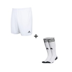 Kit Calção adidas Estro 19 Masculino + Meião de Futebol BRANCO