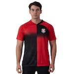 Camisa Braziline Flamengo Vintem - Masculina PRETO/VERMELHO