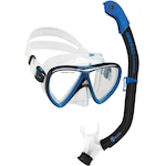 Kit Cressi Ikarus & Dry com Máscara + Snorkel AZUL