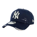 Boné New Era 940 A-Frame New York Yankees Destroyed - Snapback - Adulto AZUL ESCURO