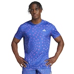 Camiseta adidas Run It Brand Love - Masculina AZUL