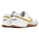 Chuteira Futsal Topper Titanium - Adulto BRANCO/OURO