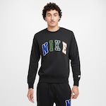 Blusão Nike Club Crew Letters - Masculino PRETO/AZUL