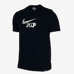 Camiseta Nike Corinthians Swoosh - Masculina PRETO/BRANCO