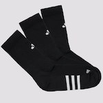 Meia adidas Performance Cano Alto Preta - 3 Pares - Unissex PRETO