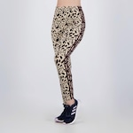 Calça Legging adidas 3S Animal Print - Feminina MARROM