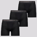 Cueca Boxer Lupo Cotton Elastic Touch - 3 Unidades PRETO