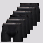 Cueca Boxer Lupo Cotton Elastic Touch - 6 Unidades PRETO