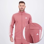 Agasalho adidas 3 Stripes sem Capuz  - Masculino ROSA