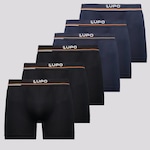 Cueca Boxer Lupo Blue Nights - 6 Unidades PRETO