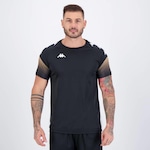 Camiseta Kappa Bearr Preta e Dourada PRETO