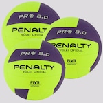 Bola de Vôlei Penalty 8.0 Pro Amarela - 3 Unidades AMARELO