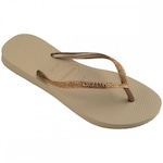 Chinelo Havaianas Slim Glitter II Feminino BEGE