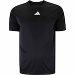 Camiseta Masculina adidas Manga Curta Treino Básica PRETO/BRANCO