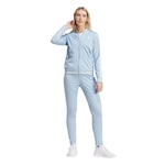 Agasalho adidas Essentials 3-Stripes - Feminino AZUL/BRANCO