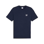 Camiseta Puma M/C Essentials Small Logo Masculina AZUL ESC/BRANCO