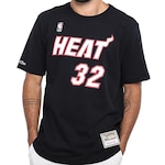 Camiseta Mitchell & Ness Miami Heat O''''Neal Masculina PRETO