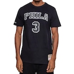 Camiseta Mitchell & Ness Philadelphia 76Ers Iverson Masculina PRETO