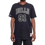 Camiseta Mitchell & Ness Chicago Bulls Nen Rodman Masculina PRETO