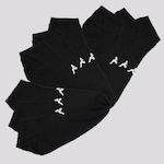 Meia Kappa Sapatilha - 9 Pares - Adulto PRETO