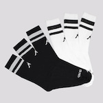 Meia Kappa Sport Cano Alto - 6 Pares - Adulto BRANCO