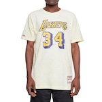 Camiseta Mitchell & Ness Los Angeles Lakers O''''Neal - Masculina AMARELO