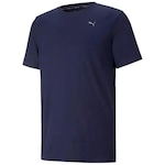 Camiseta Puma Active Small Logo - Masculina AZUL ESCURO