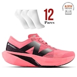 Tenis New Balance Fuelcell Rebel V4 + 12 Pares de Meias - Feminino ROSA/PRETO