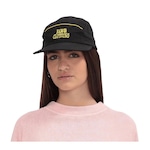 Boné Aba Reta Baw Fresh - Five Panel - Strapback - Adulto PRETO/AMARELO